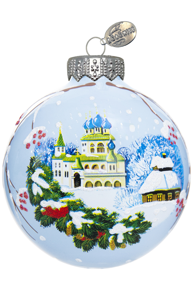 Елочный шар Храм перед Рождеством КУ-80-214129